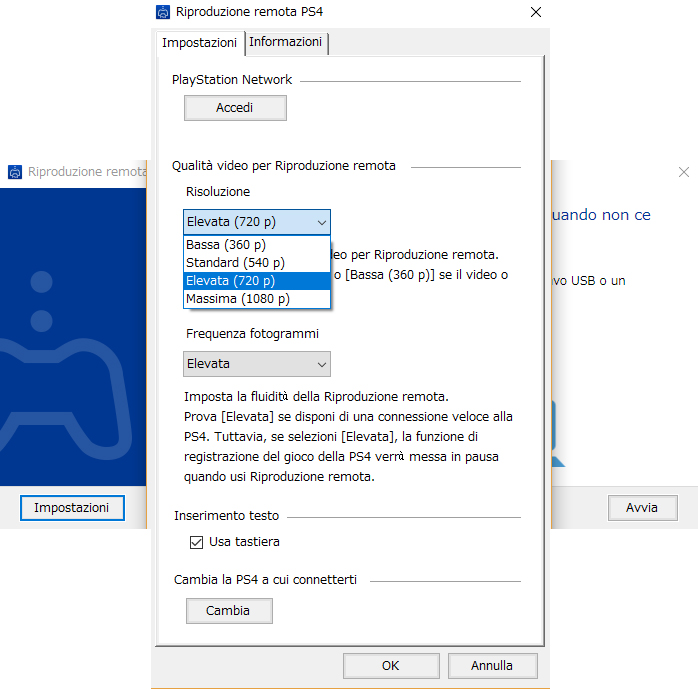 Riproduzione Remota PS4