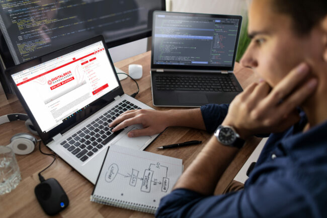 Developing,Programming,And,Coding,Technologies.,Website,Design.,Programmer,Working,In