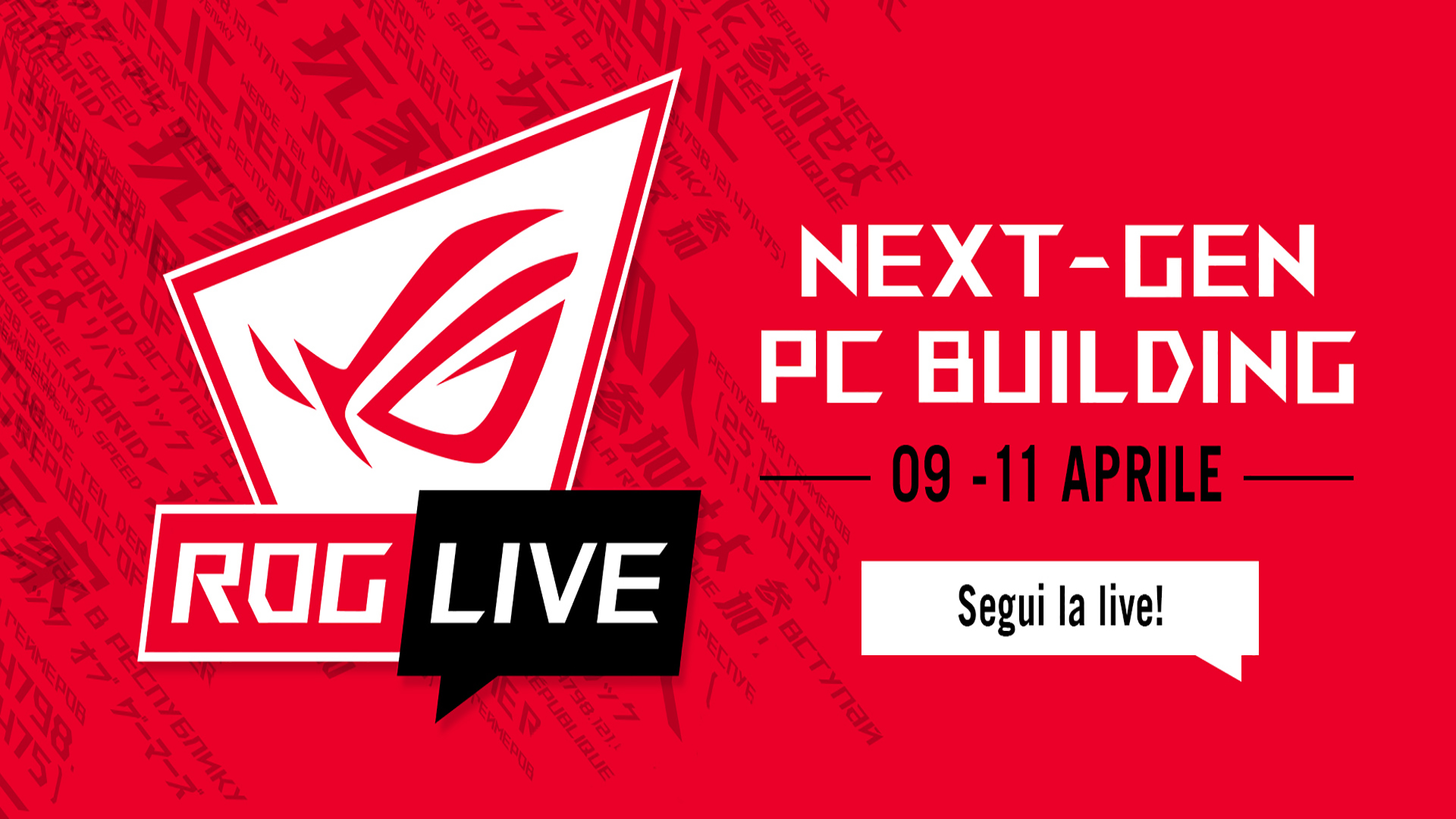 ROG LIVE APRIL Sito ROG – Desktop